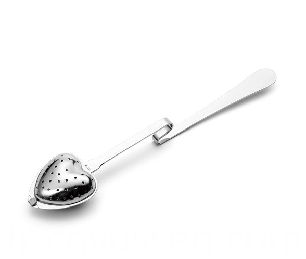 Infuseur à thé en forme de cœur en acier inoxydable Stainless steel heart shape handle tea infuser